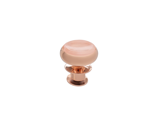 Signature Collection No5 Rose Quartz & Rose Gold Lapel Pin