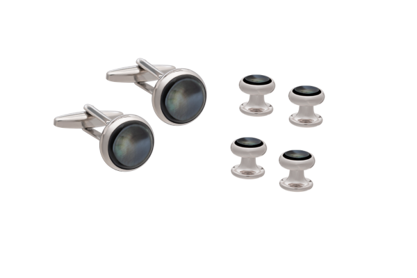 Single Signature Collection No7 Smokey Mother of Pearl Dress Stud