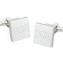 Dotted Stripe Square Cufflinks