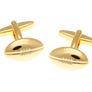 Gold Plated Rugby Ball Cufflinks