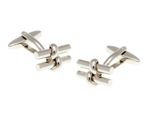 Parallel Bar Cufflink and Silk Pocket Square Christmas Gift Set