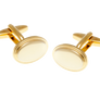 Oval Gold Plated Gilt Cufflinks