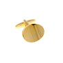 Abstract Oval Gilt Gold Plated Cufflinks by Elizabeth Parker England