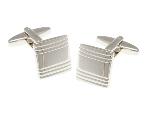 Elizabeth Parker Striped Square Cufflinks