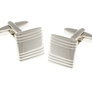 Elizabeth Parker Striped Square Cufflinks