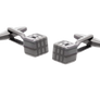 Abstract Cube Cufflinks in Gunmetal