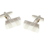 Striped Metal Oblong Striped Cufflinks