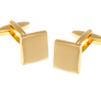 Square Brushed Gold Plated Cufflinks