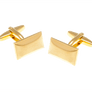 Oblong Brushed Gold Plated Cufflinks