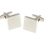 Herringbone Patterned Square Cufflinks