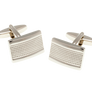 Industrial Oblong Shaped Simply Metal Cufflinks