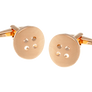 Rose Gold Plated Button Cufflinks