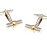 Gold Plated Bulb Tube Cufflinks