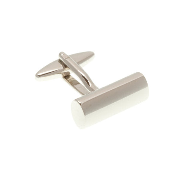 Oval Tube Simply Metal Cufflinks by Elizabeth Parker England