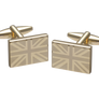 Union Jack Gold Etched Cufflinks