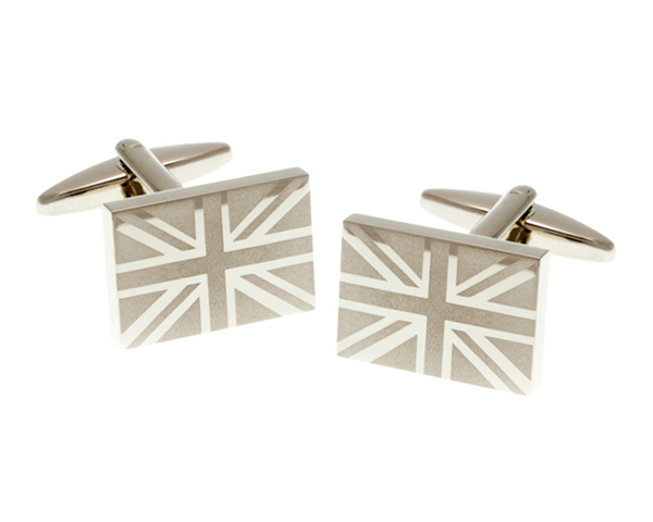Union Jack Etched Cufflinks