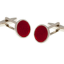 Round Red Cufflinks
