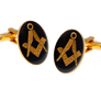 Navy Blue Masonic Oval Cufflinks
