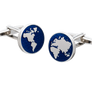 Round Map Of The World Cufflinks