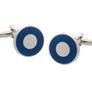 Blue Medieval Fleur De Lys Cufflinks