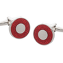 Red Medieval Fleur De Lys Cufflinks