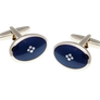 Vintage Diamond Navy Blue Cufflinks