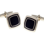Soft Sided Square Black Cufflinks