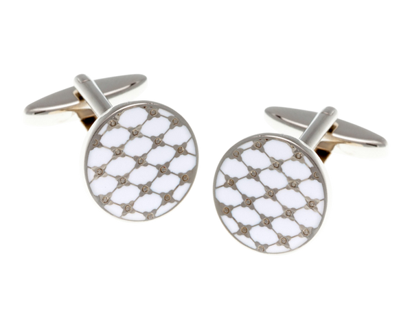 White Trellis Cufflinks