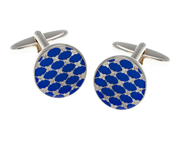 Blue Trellis Cufflinks