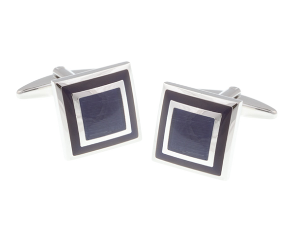 Blue Square Border Cufflinks