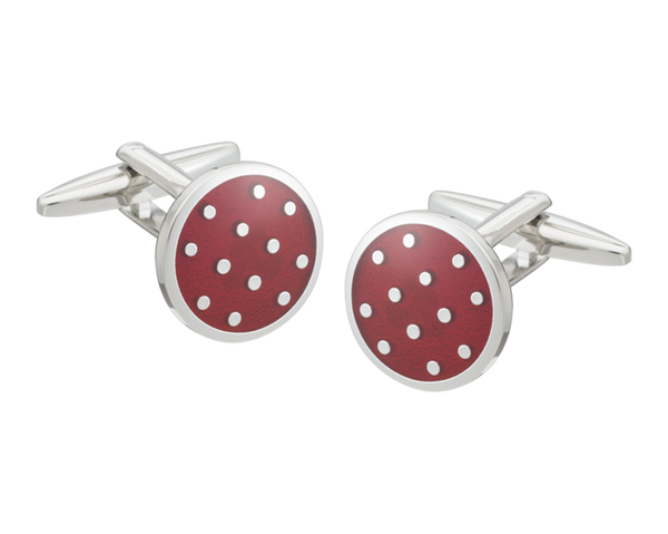 Red Polka Dot Cufflinks