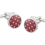 Red Polka Dot Cufflinks