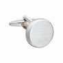 Smooth 'O' Shaped Cufflinks with Brushed Metal Finish by Elizabeth Parker