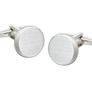 Brushed Smooth 'O' Round Cufflinks