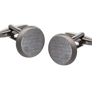 Brushed Gunmetal Smooth 'O' Cufflinks