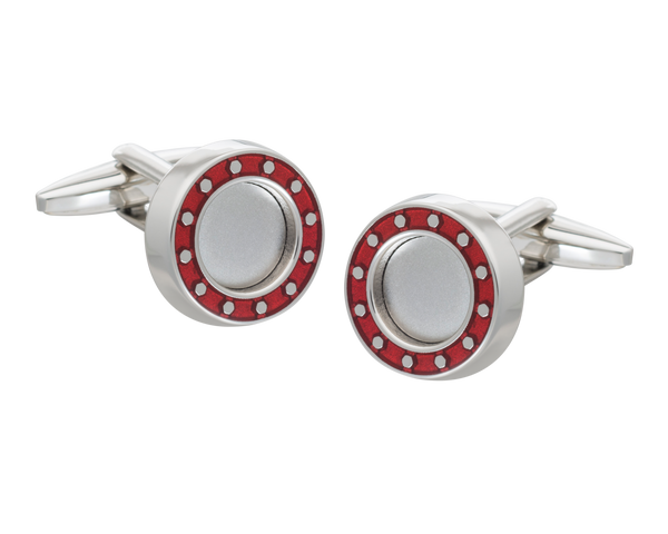 Industrial Core' Red Cufflinks
