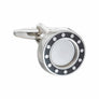 Industrial Core Round Black Cufflinks by Elizabeth Parker