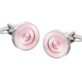 Pink Concentric Ring Cufflinks