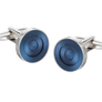 Blue Concentric Ring Cufflinks
