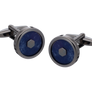 Hexy Middle Sodalite Gunmetal Cufflinks
