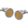 Hammered Metal Gold Centred Cufflinks