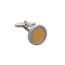 Hammered Metal Gold Centred Cufflinks