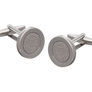 Hammered Metal Silver Centred Cufflinks