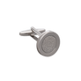 Hammered Metal Silver Centred Cufflinks