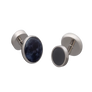 All Change' Reversible Hematite Sodalite Cufflinks