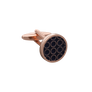 Circle O' Navy Rose Gold Cufflinks