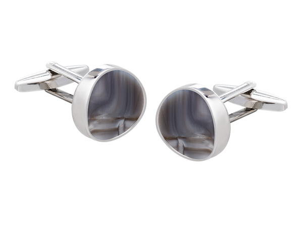 Solar Textures Grey Cufflinks