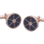 Segments of Luxury Blue Goldstone Cufflinks