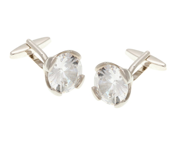 Headlight Crystal Clear Crystal Cufflinks