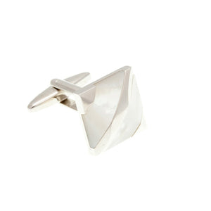 Covered Corners Mother Of Pearl Semi Precious Stone Cufflinks by Elizabeth Parker Englan